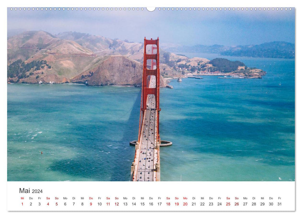 Golden Gate Bridge - Das berühmte Wahrzeichen von San Francisco. (CALVENDO Premium Wandkalender 2024)