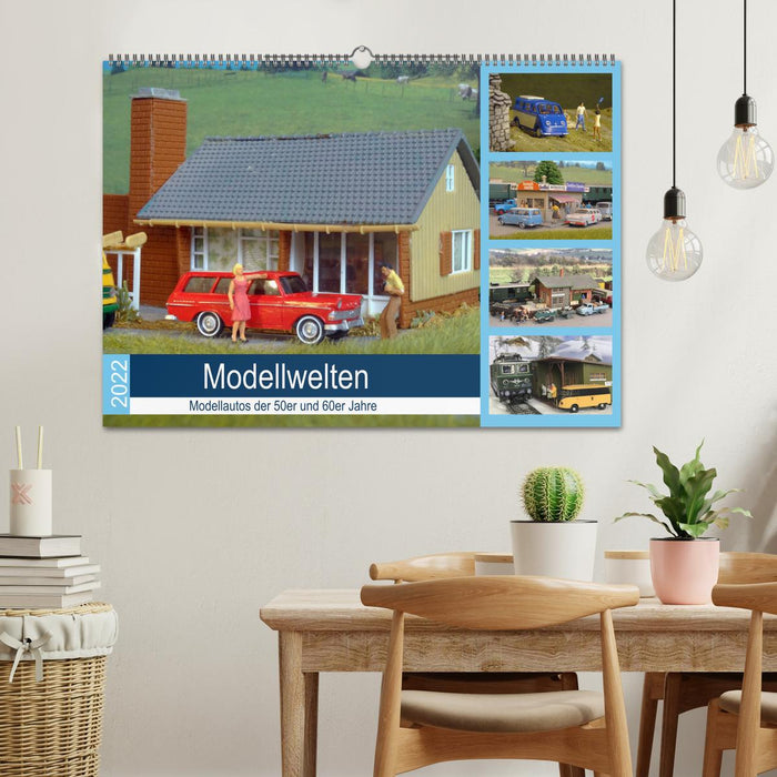Modellwelten, Modellautos der 50er und 60er Jahre (CALVENDO Wandkalender 2024)