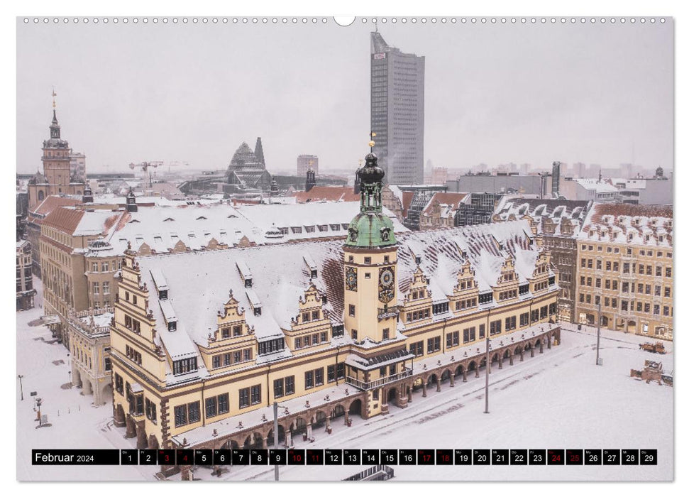 Leipzig von Oben 2024 (CALVENDO Premium Wandkalender 2024)