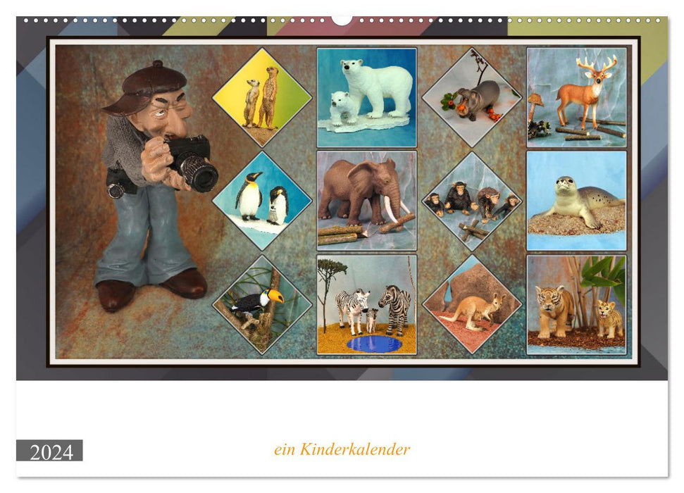 Fotograf auf Pirsch - ein Kinderkalender (CALVENDO Wandkalender 2024)