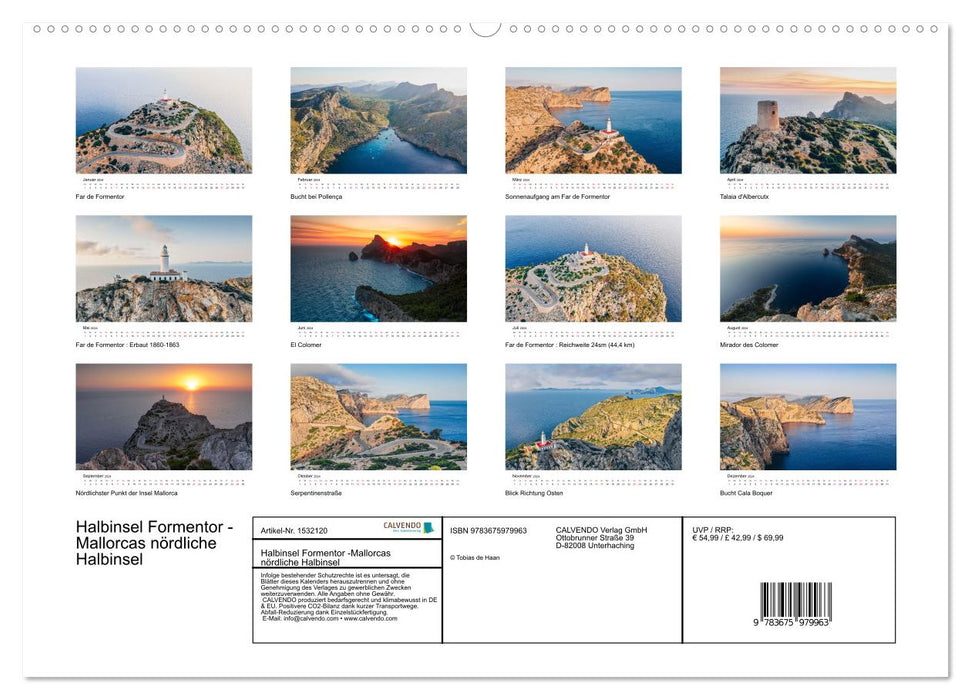 Halbinsel Formentor - Mallorcas nördliche Halbinsel (CALVENDO Wandkalender 2024)