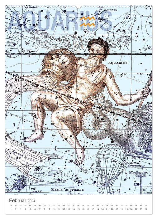 Zodiac calendar (CALVENDO wall calendar 2024) 