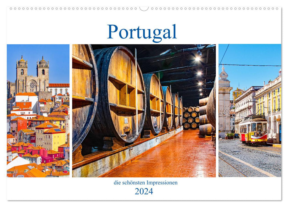 Portugal - die schönsten Impressionen (CALVENDO Wandkalender 2024)