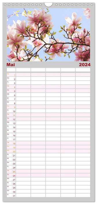 Magnolien Ein Blütenrausch (CALVENDO Familienplaner 2024)