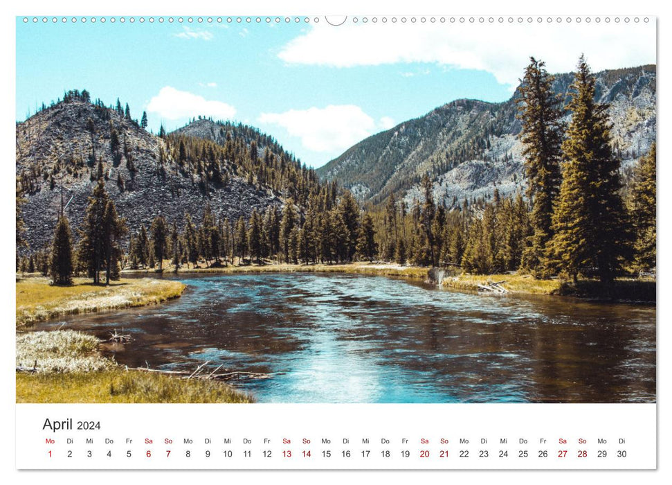 Yellowstone National Park - A wonderful trip. (CALVENDO Premium Wall Calendar 2024) 