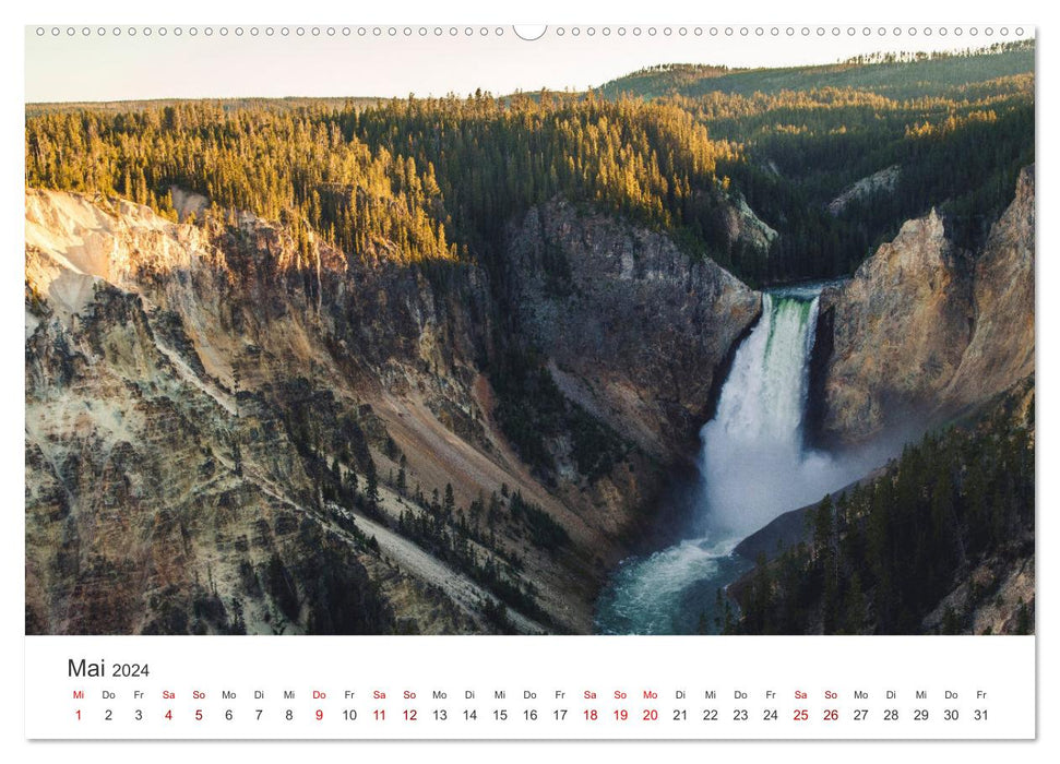 Yellowstone National Park - A wonderful trip. (CALVENDO Premium Wall Calendar 2024) 