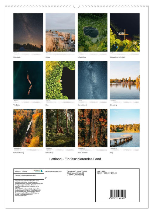 Latvia - A fascinating country. (CALVENDO Premium Wall Calendar 2024) 