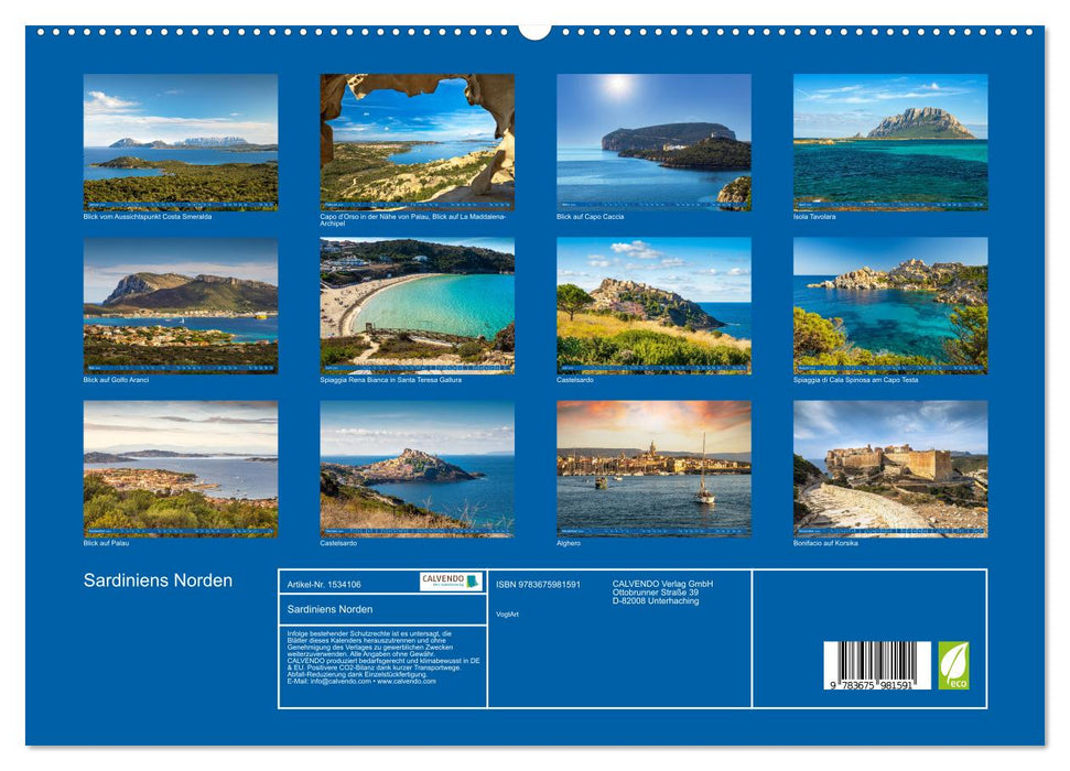 Sardiniens Norden (CALVENDO Premium Wandkalender 2024)