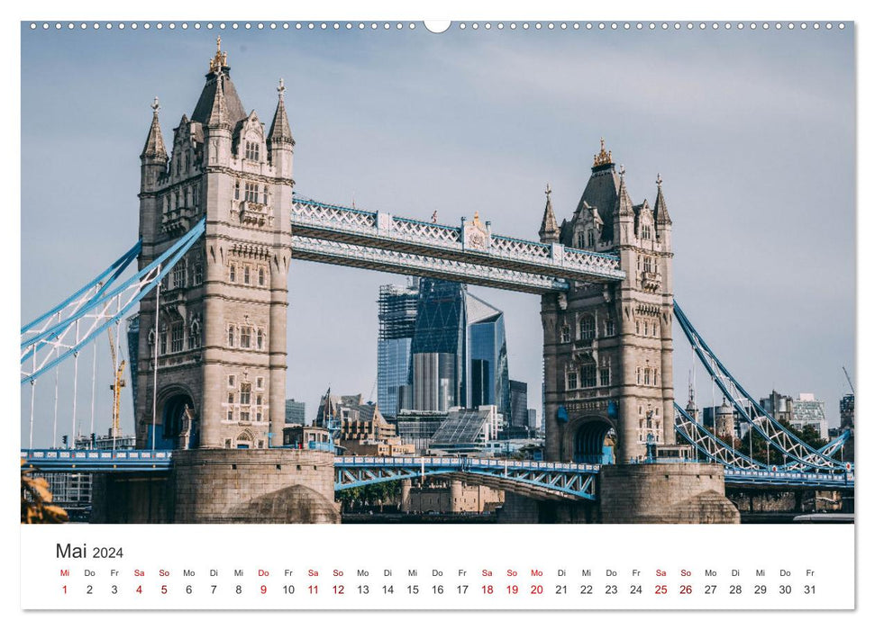 London - The fascinating capital of England. (CALVENDO Premium Wall Calendar 2024) 