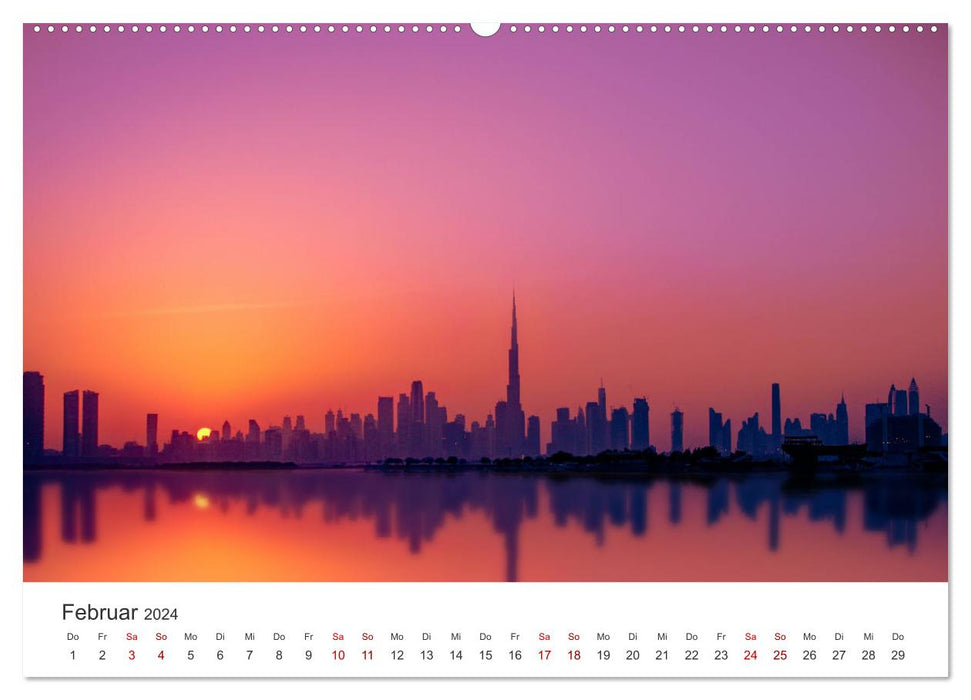 Dubai - Wo die Wolkenkratzer aus dem Boden sprießen. (CALVENDO Premium Wandkalender 2024)