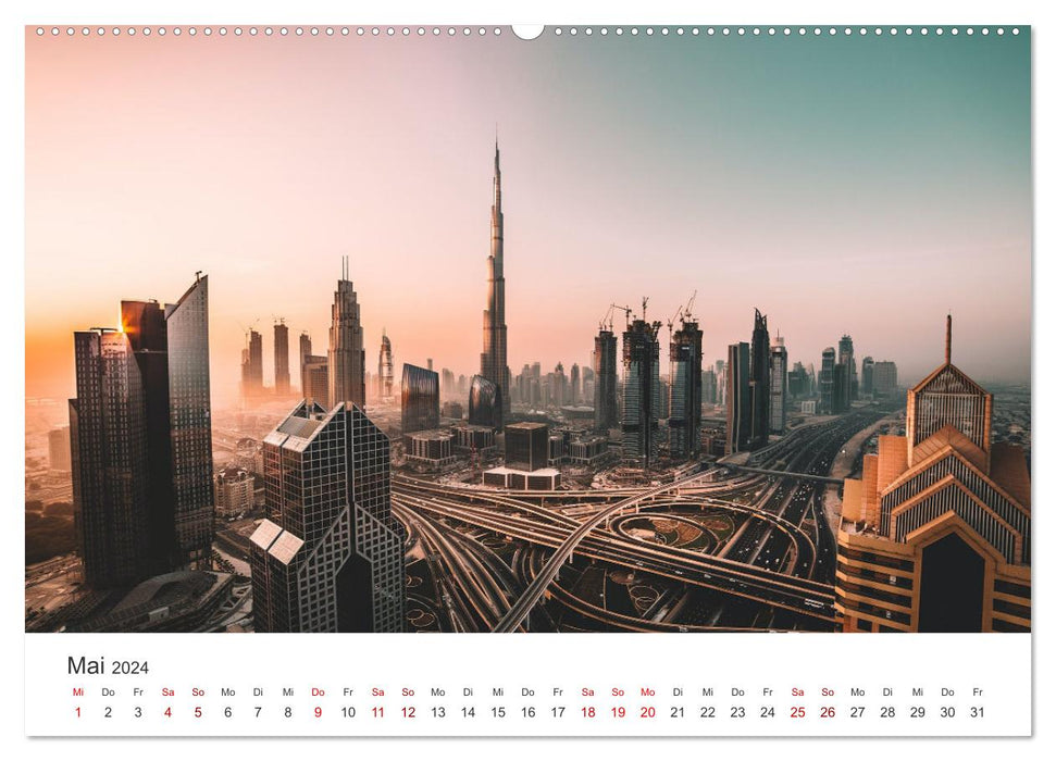 Dubai - Where the skyscrapers sprout from the ground. (CALVENDO Premium Wall Calendar 2024) 