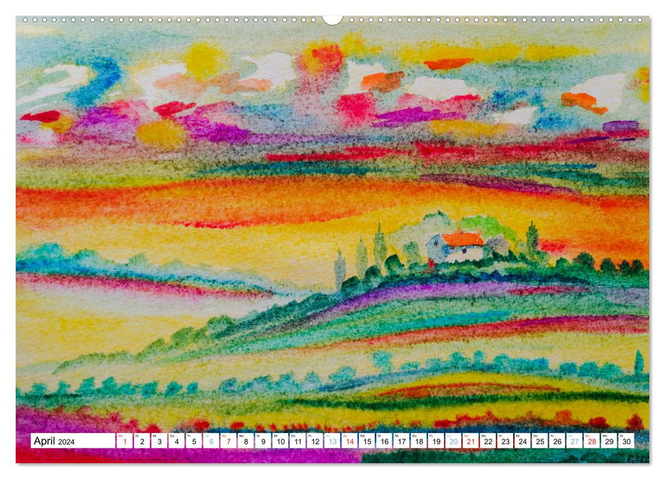 Roland Reiff Watercolors (CALVENDO Premium Wall Calendar 2024) 