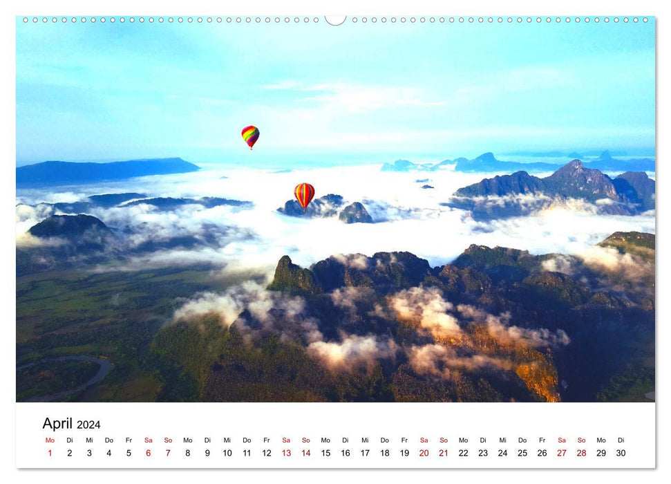 Laos - Away from the tourist crowds. (CALVENDO wall calendar 2024) 