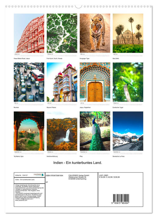 India - A colorful country. (CALVENDO wall calendar 2024) 