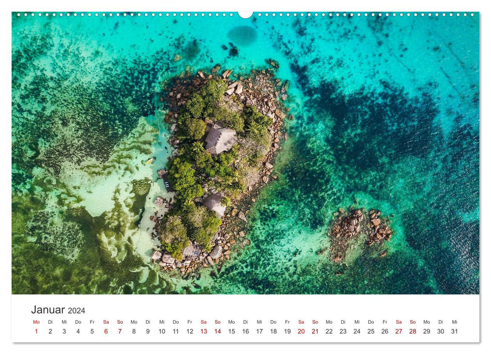 In Gedanken auf den Seychellen (CALVENDO Premium Wandkalender 2024)