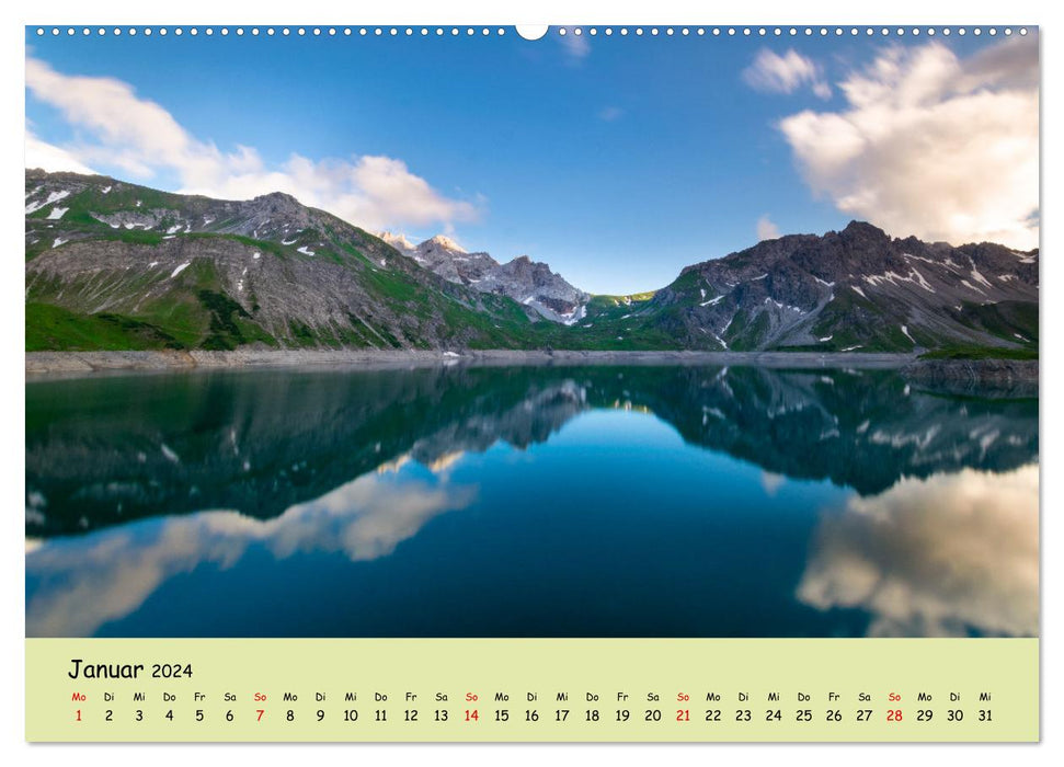 Mountain lakes in the Austrian Alps (CALVENDO Premium Wall Calendar 2024) 