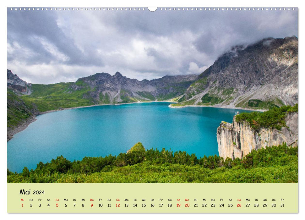 Mountain lakes in the Austrian Alps (CALVENDO Premium Wall Calendar 2024) 