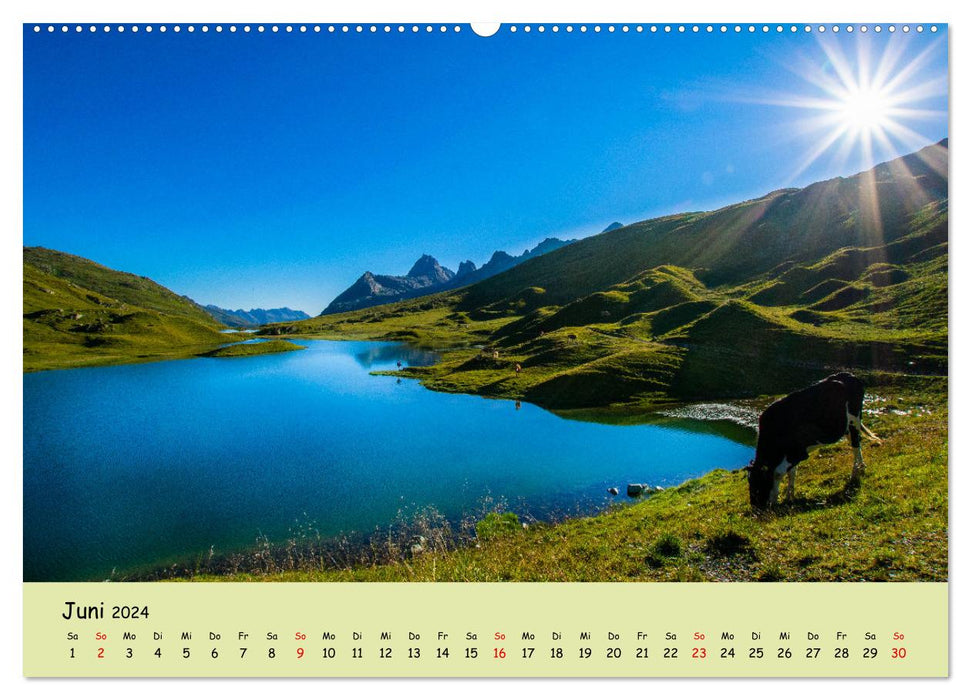 Mountain lakes in the Austrian Alps (CALVENDO Premium Wall Calendar 2024) 