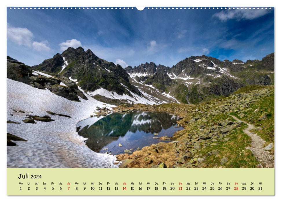 Mountain lakes in the Austrian Alps (CALVENDO Premium Wall Calendar 2024) 