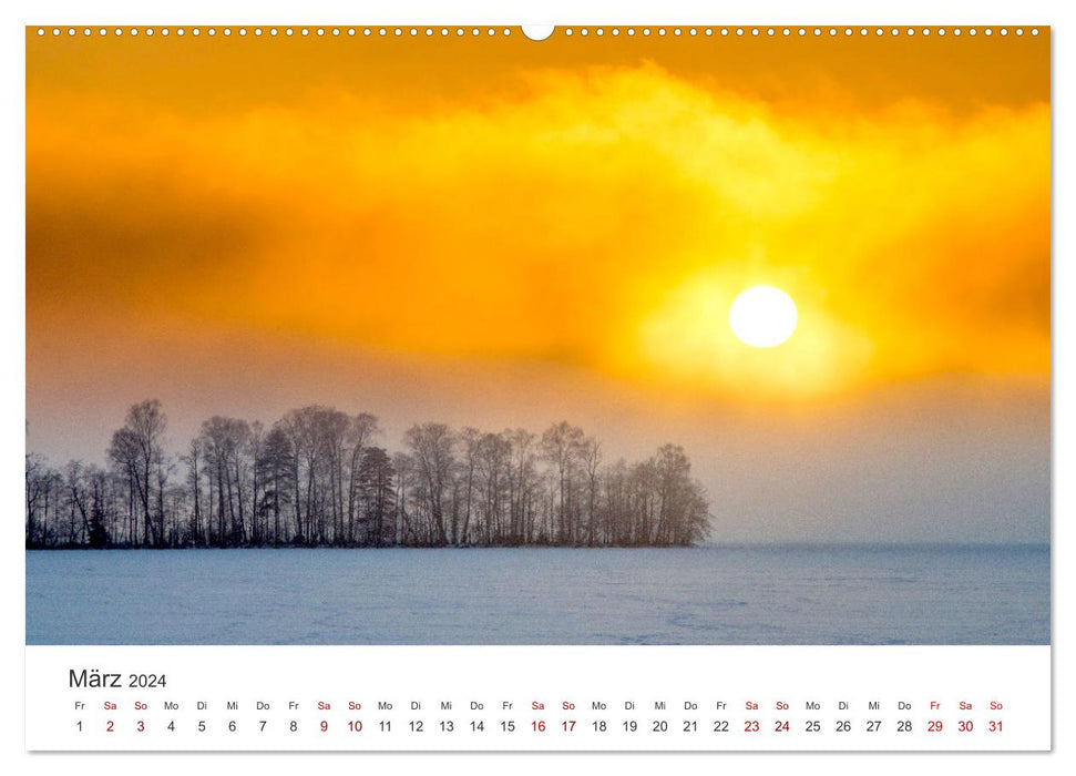 Finland - Close to the Northern Lights. (CALVENDO wall calendar 2024) 