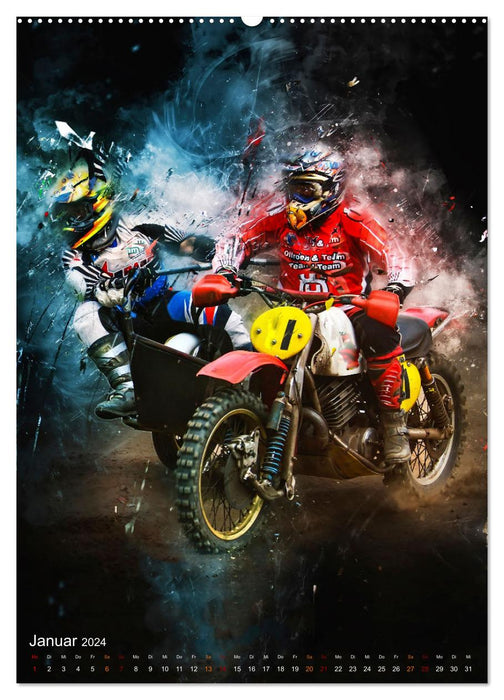 Motocross sidecar - simply cool (CALVENDO wall calendar 2024) 