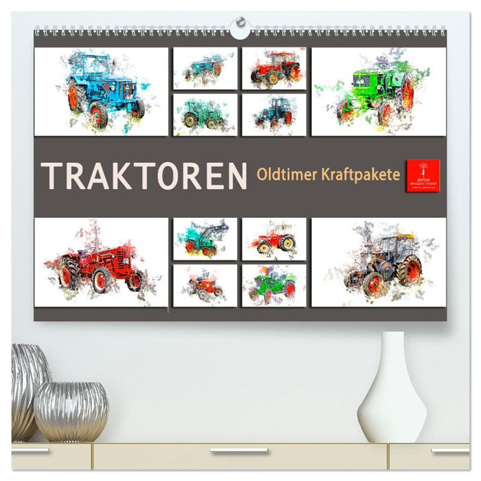 Traktoren Oldtimer Kraftpakete (CALVENDO Premium Wandkalender 2024)