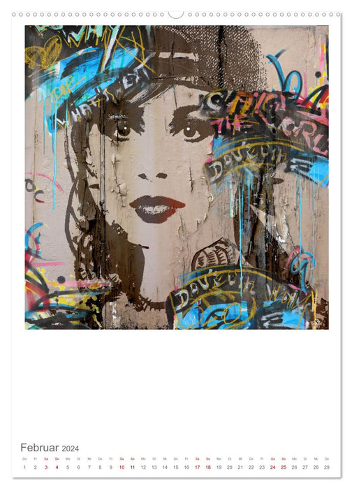 POP UP GIRLS Art Portraits by Ulrike Langen (CALVENDO Premium Wall Calendar 2024) 