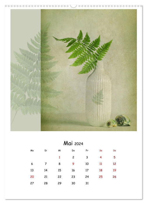 Still life with flowers, plants and co. creative and stylish (CALVENDO wall calendar 2024) 