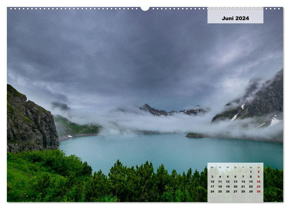 Lünersee - the blue pearl of the Alps (CALVENDO Premium Wall Calendar 2024) 