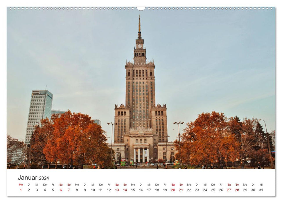 Varsovie - La charmante capitale de la Pologne. (Calendrier mural CALVENDO 2024) 