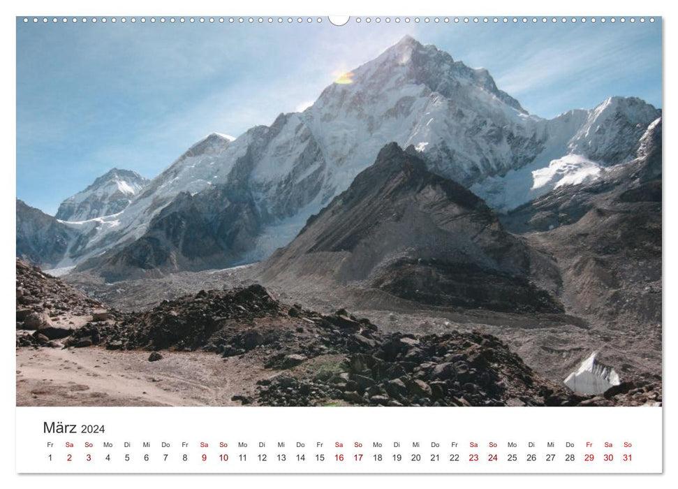 Mount Everest - Der höchste Berg der Welt und seine Heimat. (CALVENDO Wandkalender 2024)