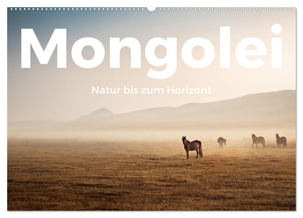 Mongolie - la nature jusqu'à l'horizon (calendrier mural CALVENDO 2024) 