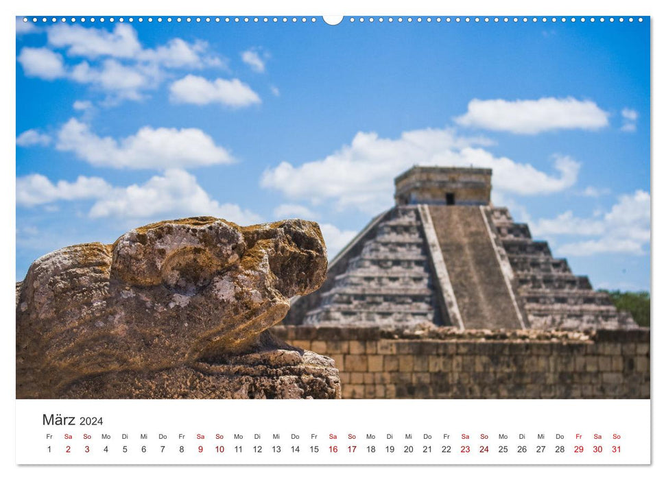 Mexique – Un pays de rêve inconnu. (Calendrier mural CALVENDO 2024) 