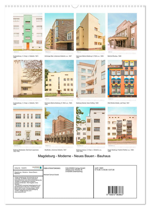 Magdeburg - Moderne - Neues Bauen - Bauhaus (CALVENDO Premium Wandkalender 2024)
