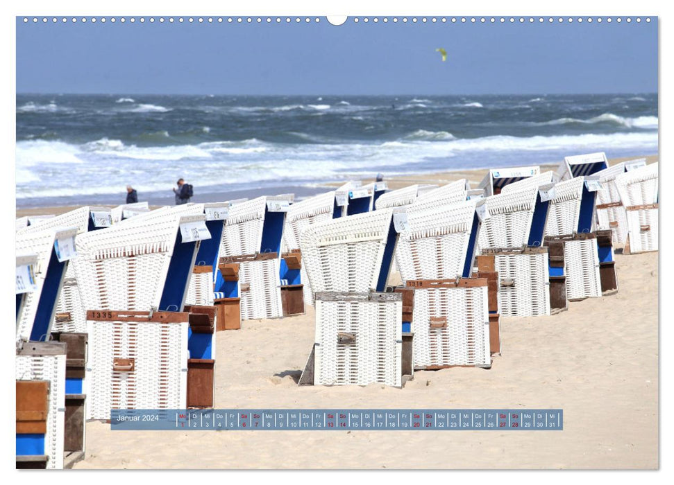 Sylt - water, wind and waves (CALVENDO wall calendar 2024) 