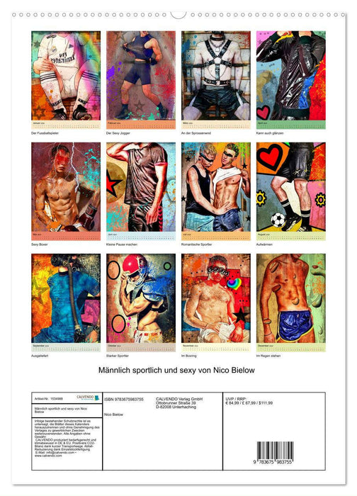 Männlich sportlich und sexy von Nico Bielow (CALVENDO Premium Wandkalender 2024)