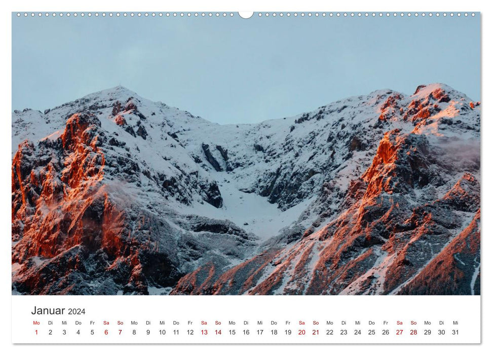 Alpes - Point culminant d'une impressionnante chaîne de montagnes (Calendrier mural CALVENDO 2024) 