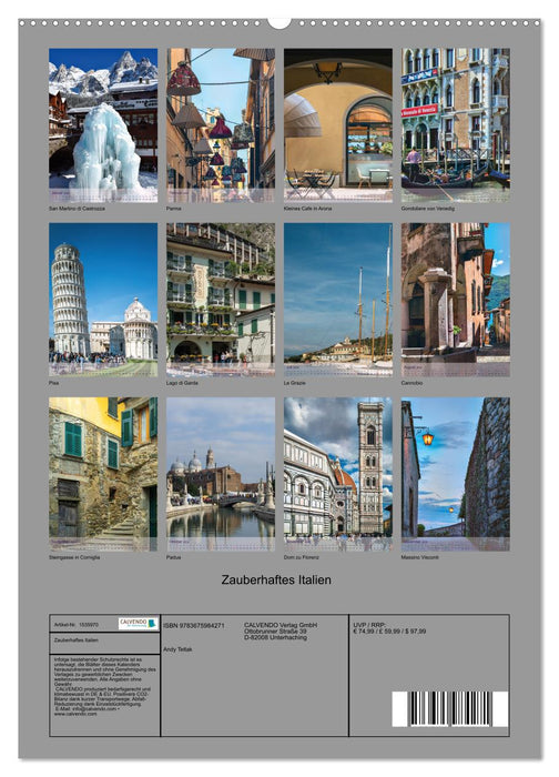 Magical Italy (CALVENDO Premium Wall Calendar 2024) 