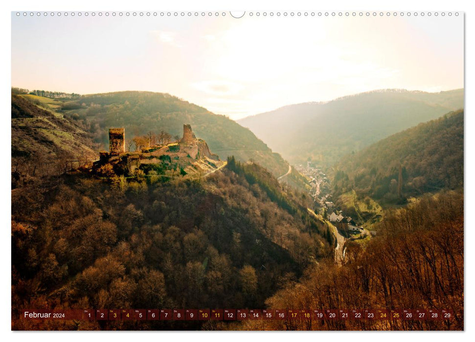 Castle romance on the Rhine (CALVENDO Premium Wall Calendar 2024) 