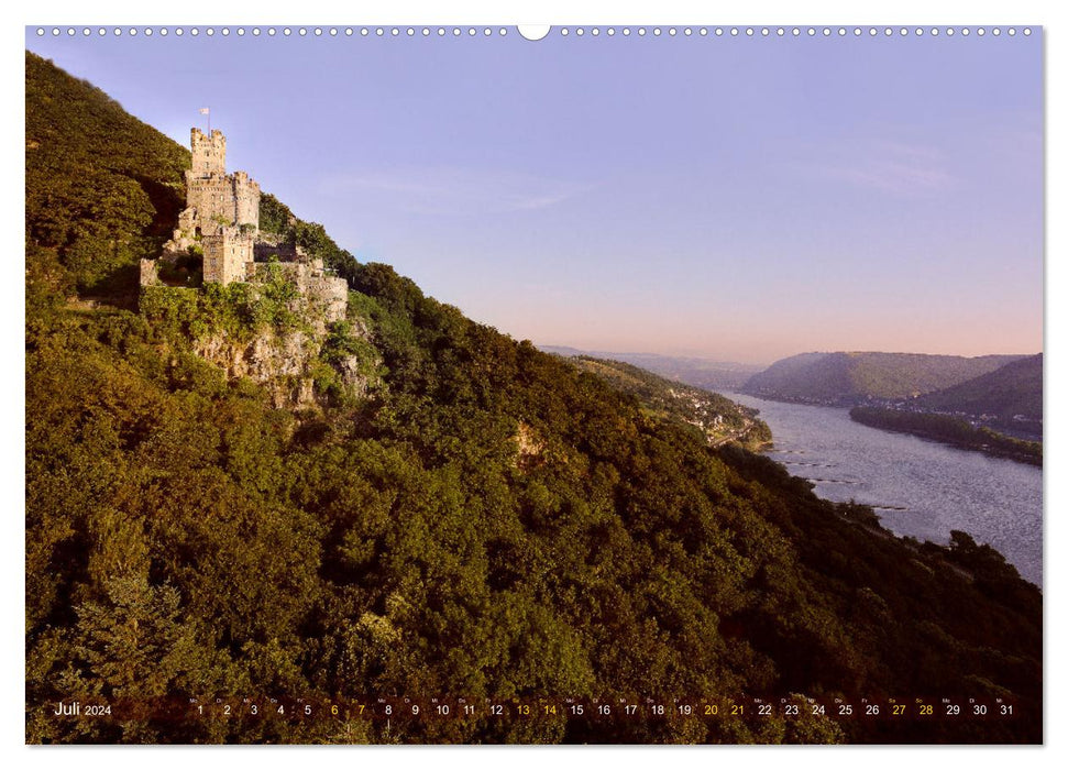 Burgenromantik am Rhein (CALVENDO Premium Wandkalender 2024)