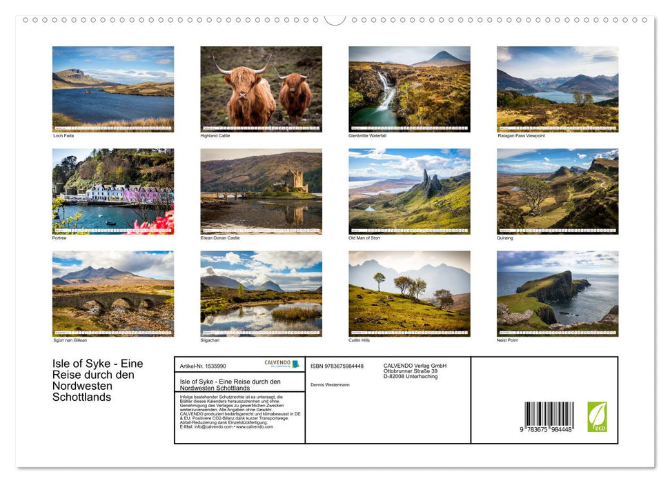 Isle of Skye - A journey through the northwest of Scotland (CALVENDO Premium Wall Calendar 2024) 