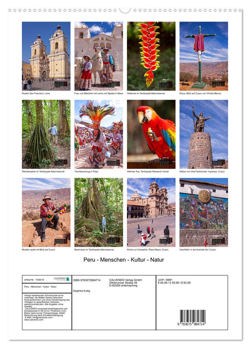 Peru - Kultur - Menschen - Natur (CALVENDO Wandkalender 2024)