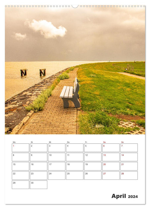 Hallig Hooge - Reiseplaner (CALVENDO Wandkalender 2024)