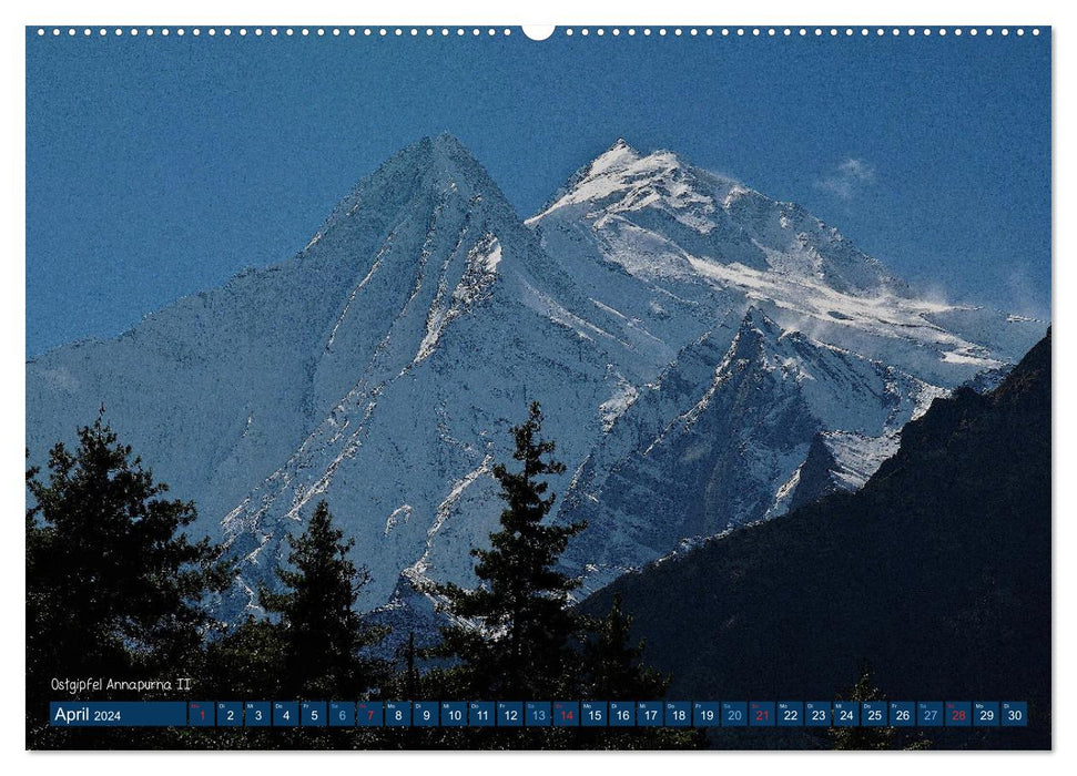 Der Annapurna Trek (CALVENDO Premium Wandkalender 2024)