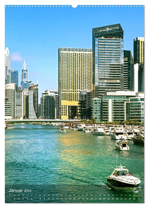 Émirats arabes unis – Points forts des villes (Calendrier mural CALVENDO Premium 2024) 