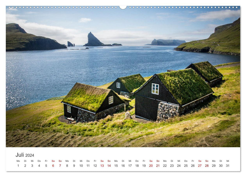 Färöer Inseln - Geheimnisvolle Inseln im Nordatlantik (CALVENDO Premium Wandkalender 2024)