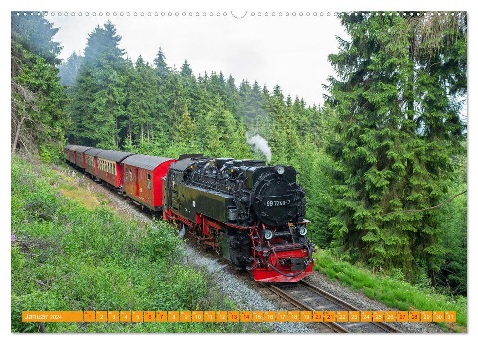 Trains à vapeur en Allemagne (Calvendo Premium Wall Calendar 2024) 