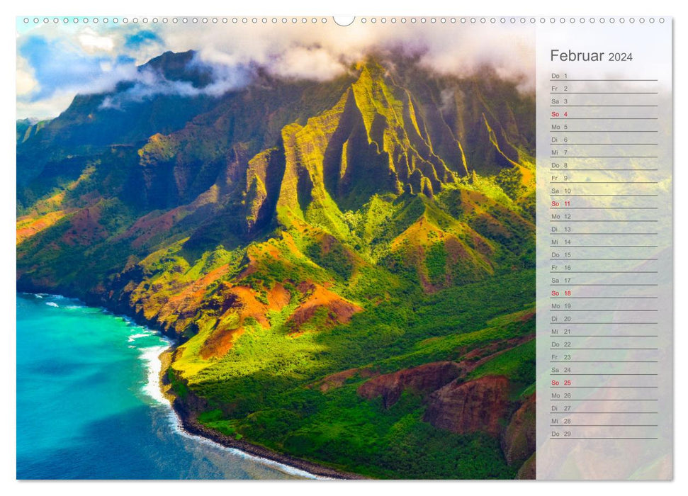 Malerisches Hawaii (CALVENDO Premium Wandkalender 2024)