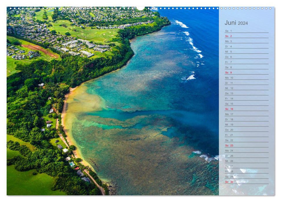 Hawaï pittoresque (Calvendo Premium Calendrier mural 2024) 