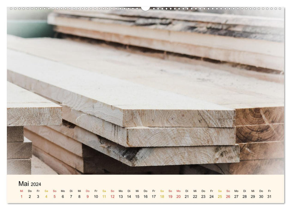 La fascination du bois (Calendrier mural CALVENDO Premium 2024) 